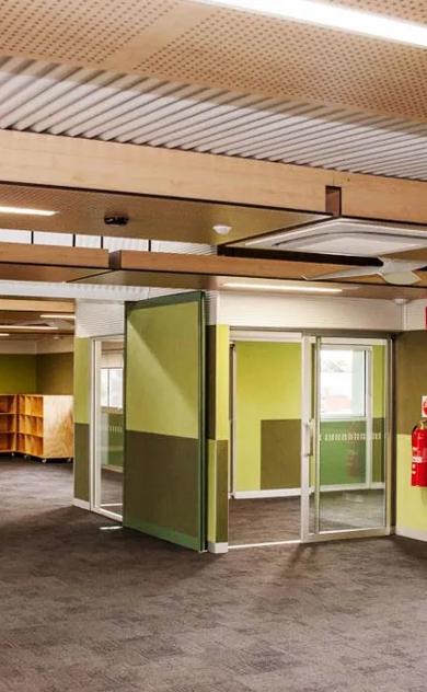 Structaply Square Edge used in Groove Group commercial interior