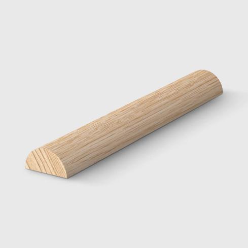 A timber moulding with a half round profile in Tasmanian Oak 12 x 6mm 1.2m