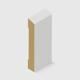 A beveled timber moulding in MDF 140 x 18mm