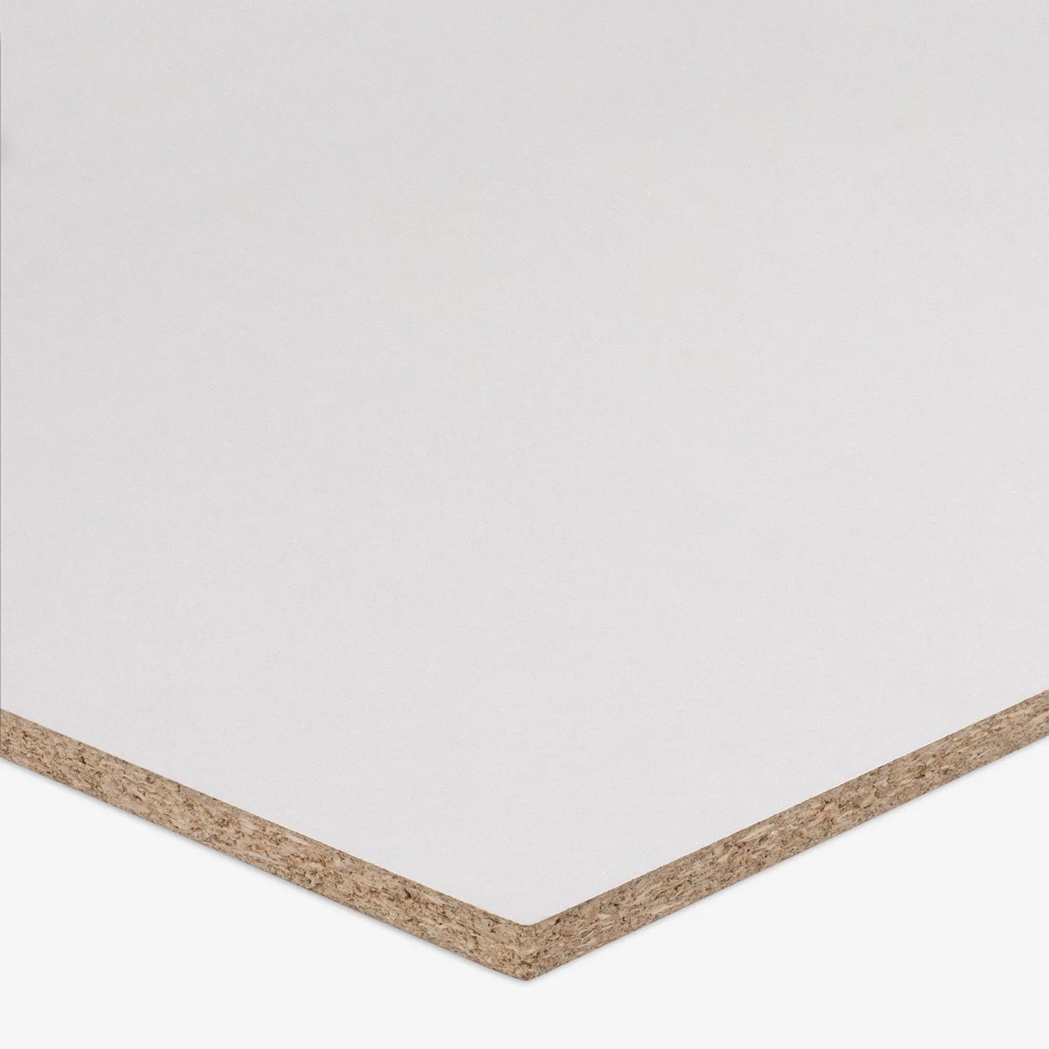 A particleboard panel 12mm White