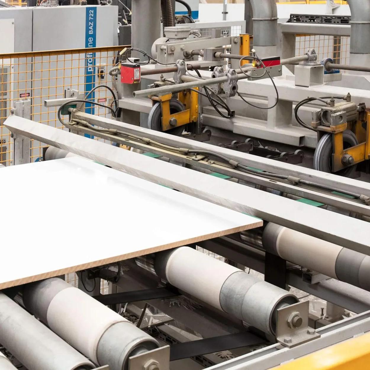 Large machinery inside factory setting