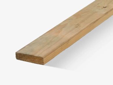 Wooden plank with visible grain on top side