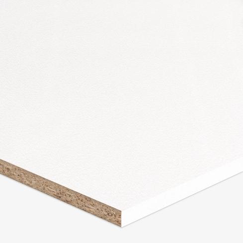 A particleboard panel 16mm white
