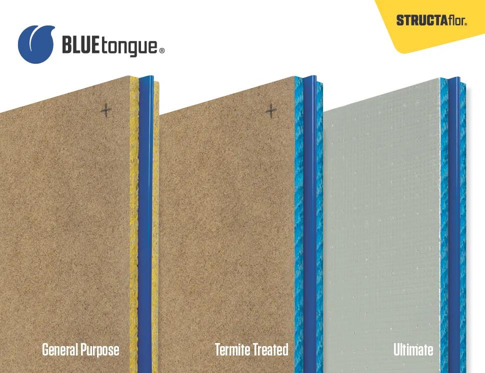 Blog image illustrating Bluetongue (BT) flooring from the Structaflor tongues guide