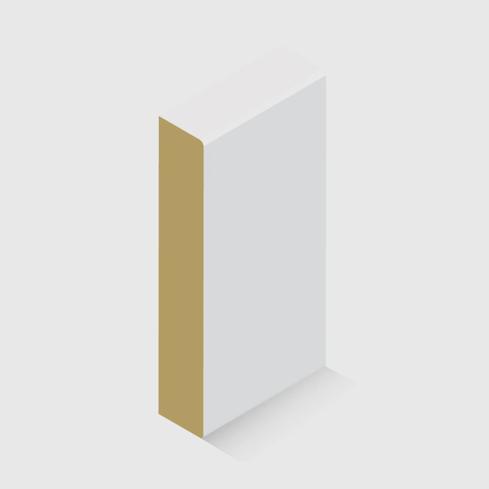 A rectangle moulding in MDF 180 x 18mm