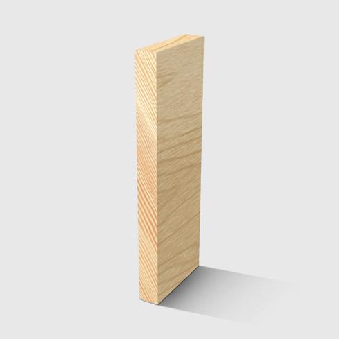 A rectangle timber moulding in General Purpose Pine 140 x 12mm