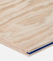 A STRUCTAply panel corner with blue tongue edge