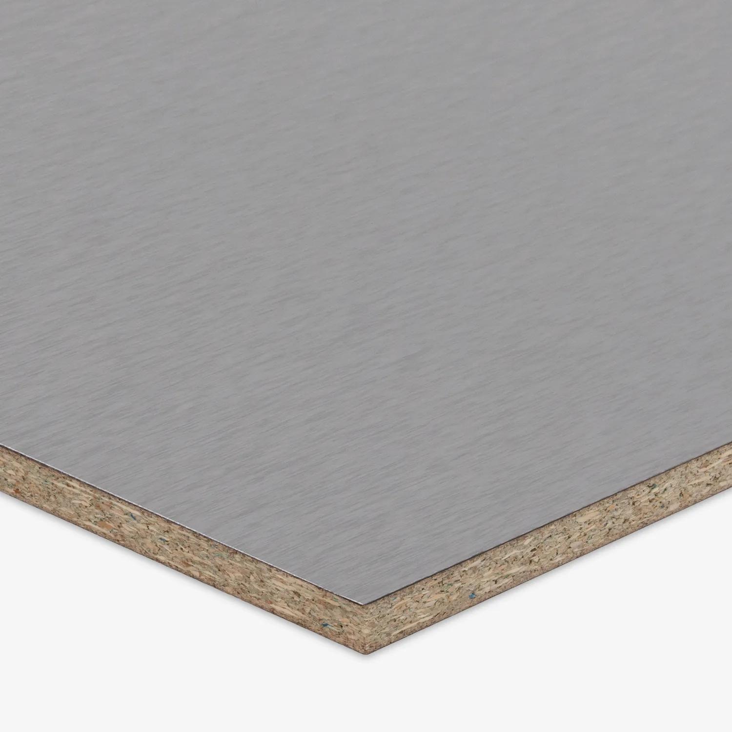 Porta Everyday Materials brushed aluminium accessory, 16mm carcass backing