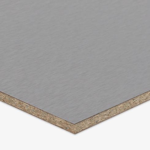Porta Everyday Materials brushed aluminium accessory, 16mm carcass backing