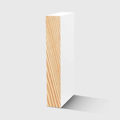 A rectangle timber moulding in Primed FJ Pine 110 x 18m