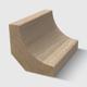 A timber moulding with a concave, quarter-round profile in Tasmanian Oak 30 x 30mm 2.4m