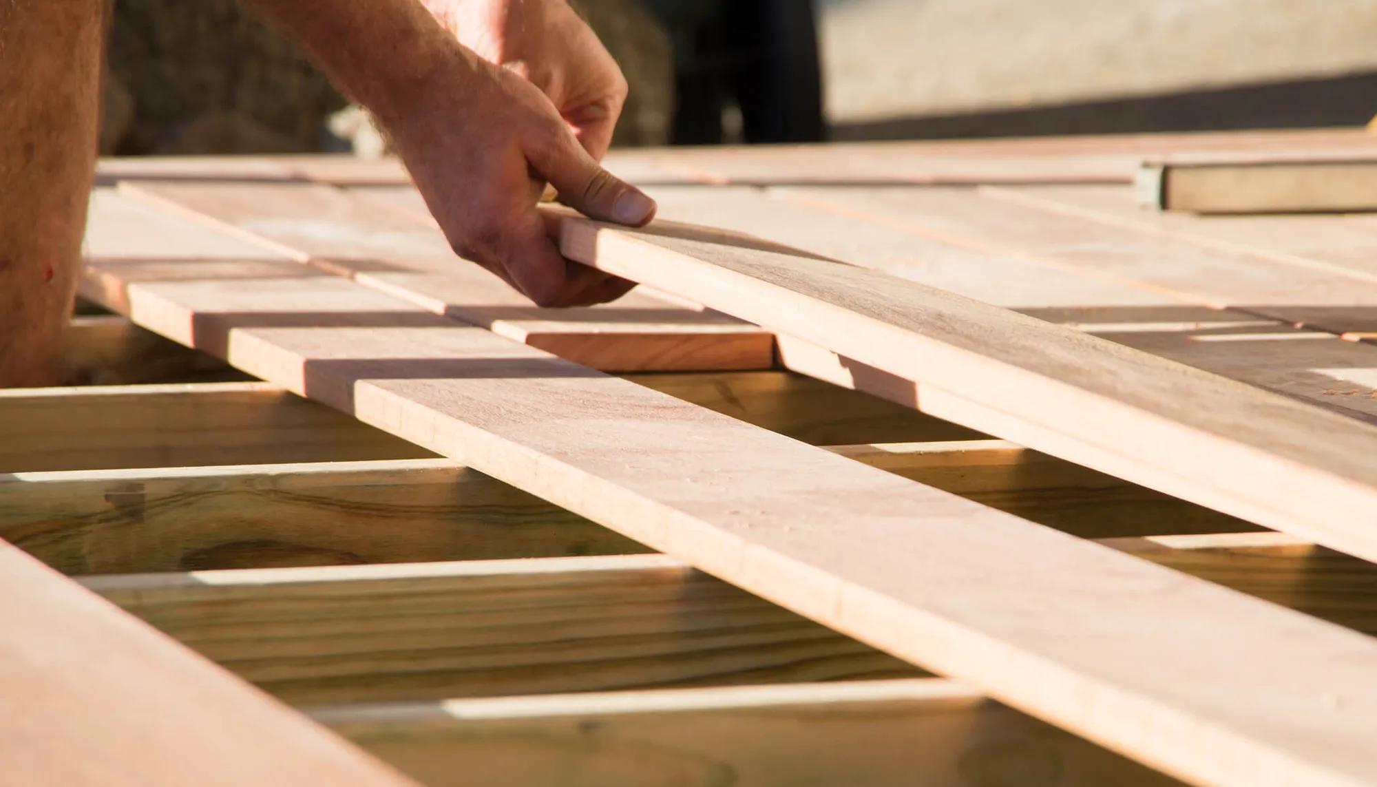 Wooden construction framework