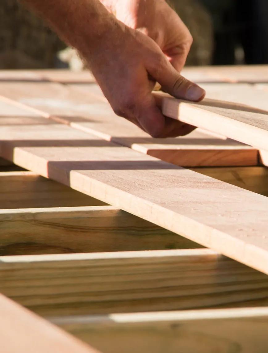 Wooden construction framework