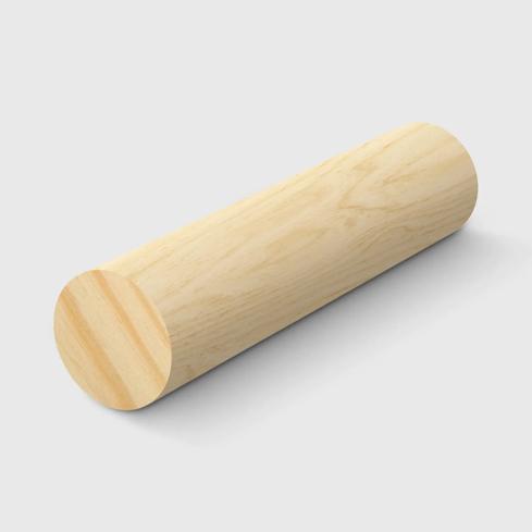 A cylindrical timber dowel in Clear Pine 25.4mm
