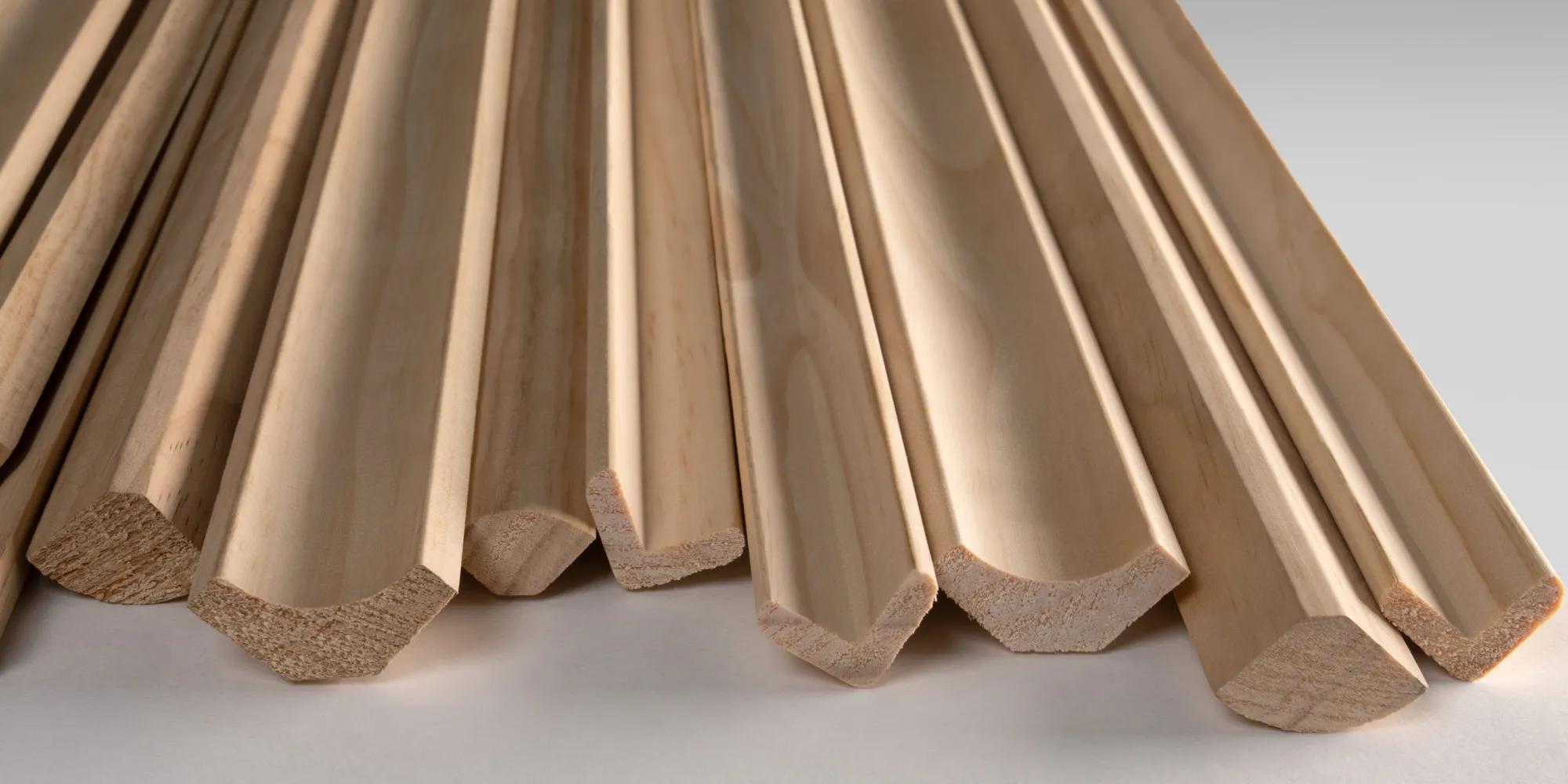 Brown wooden slats laid out