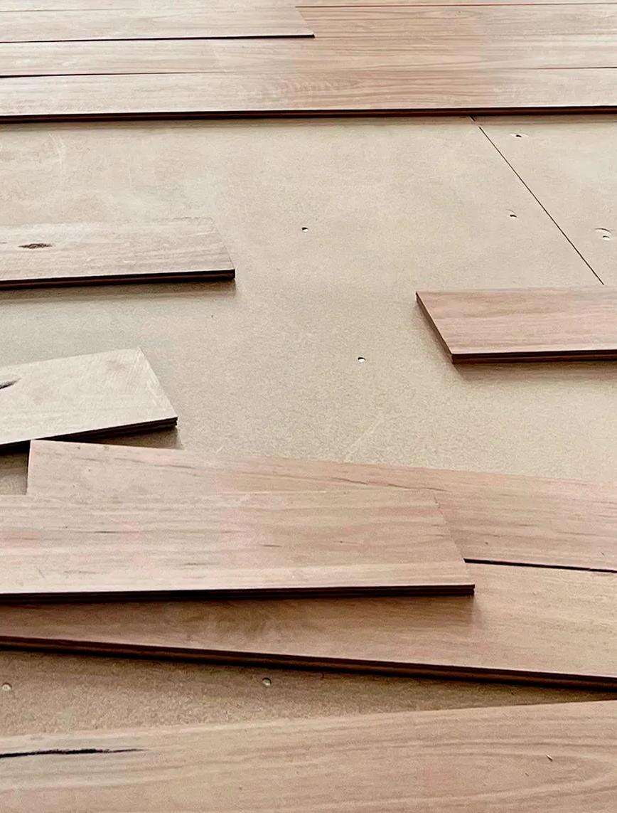 Patterned wooden floor