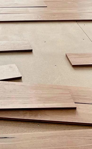 Patterned wooden floor