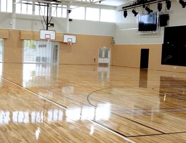 A clean and well-lit gymnasium