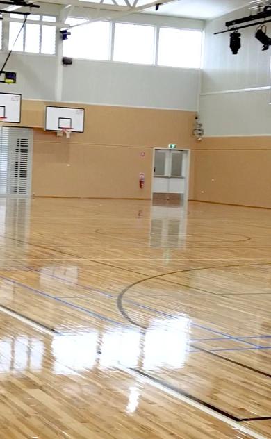 A clean and well-lit gymnasium