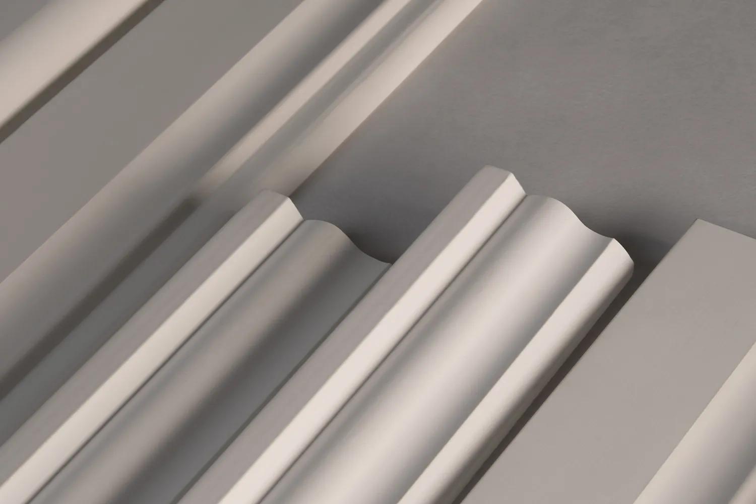 Silver metal pipes or rails