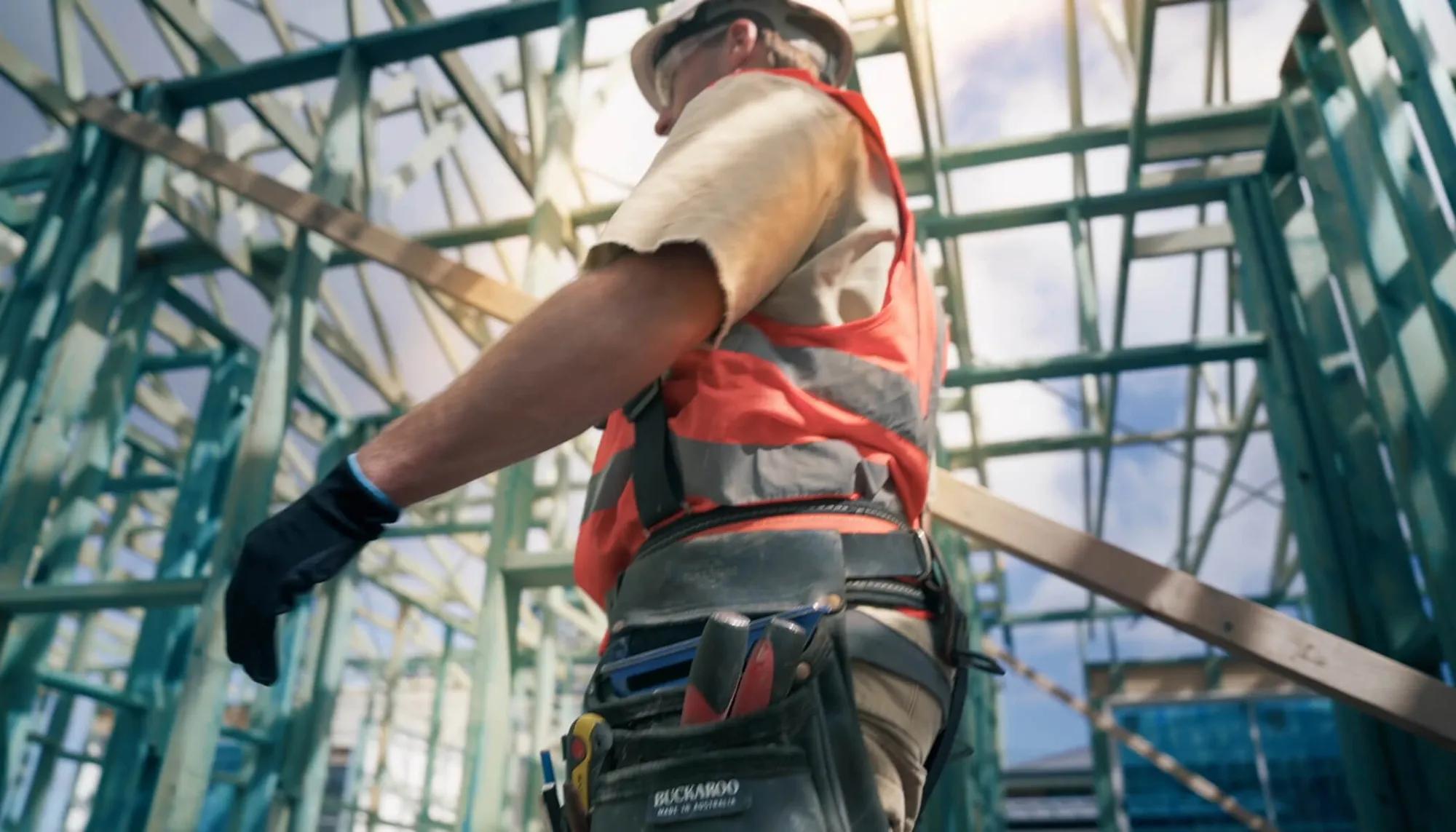 Construction worker in a hard hat
