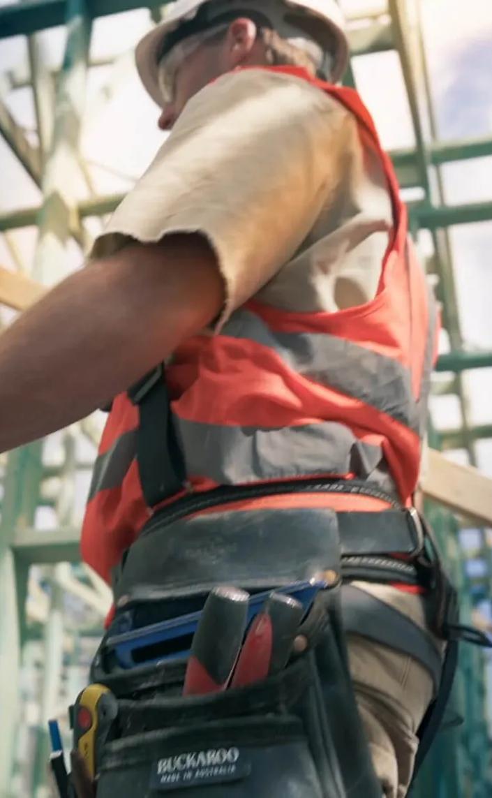 Construction worker in a hard hat