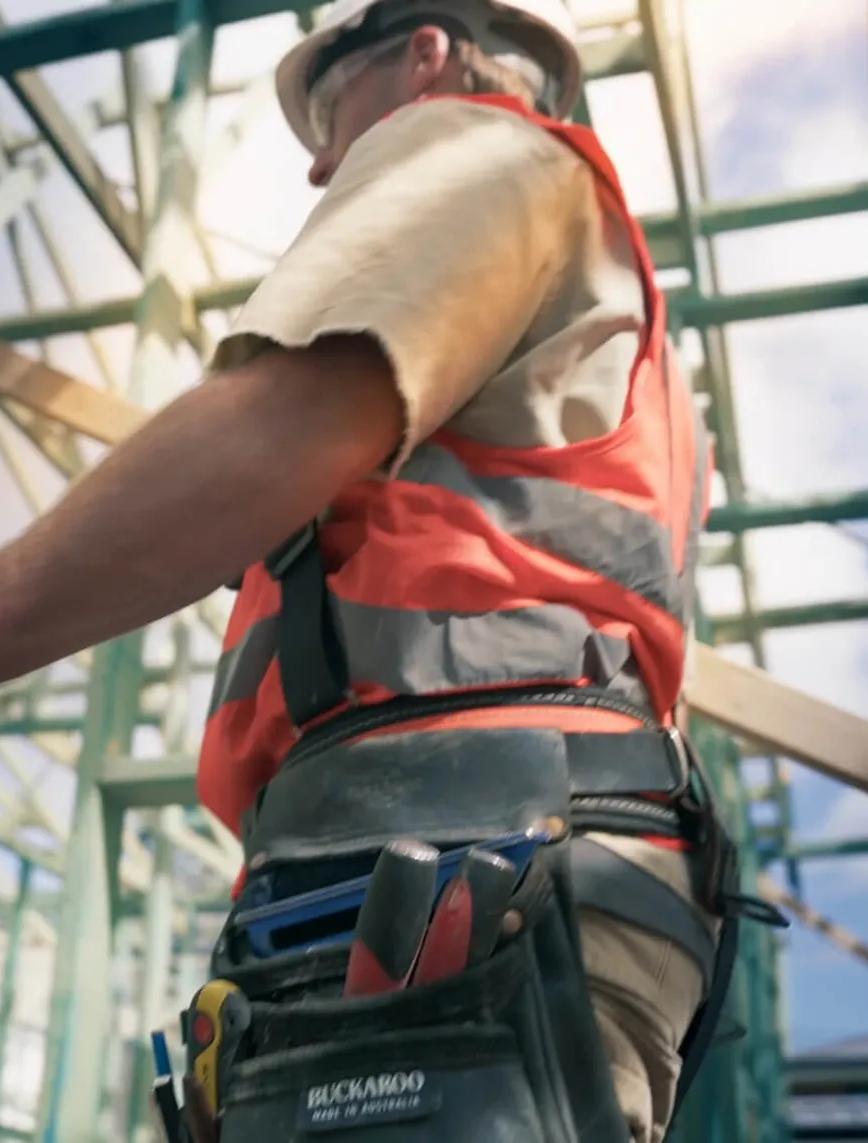 Construction worker in a hard hat