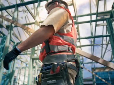 Construction worker in a hard hat
