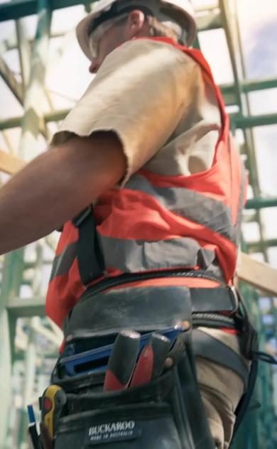 Construction worker in a hard hat