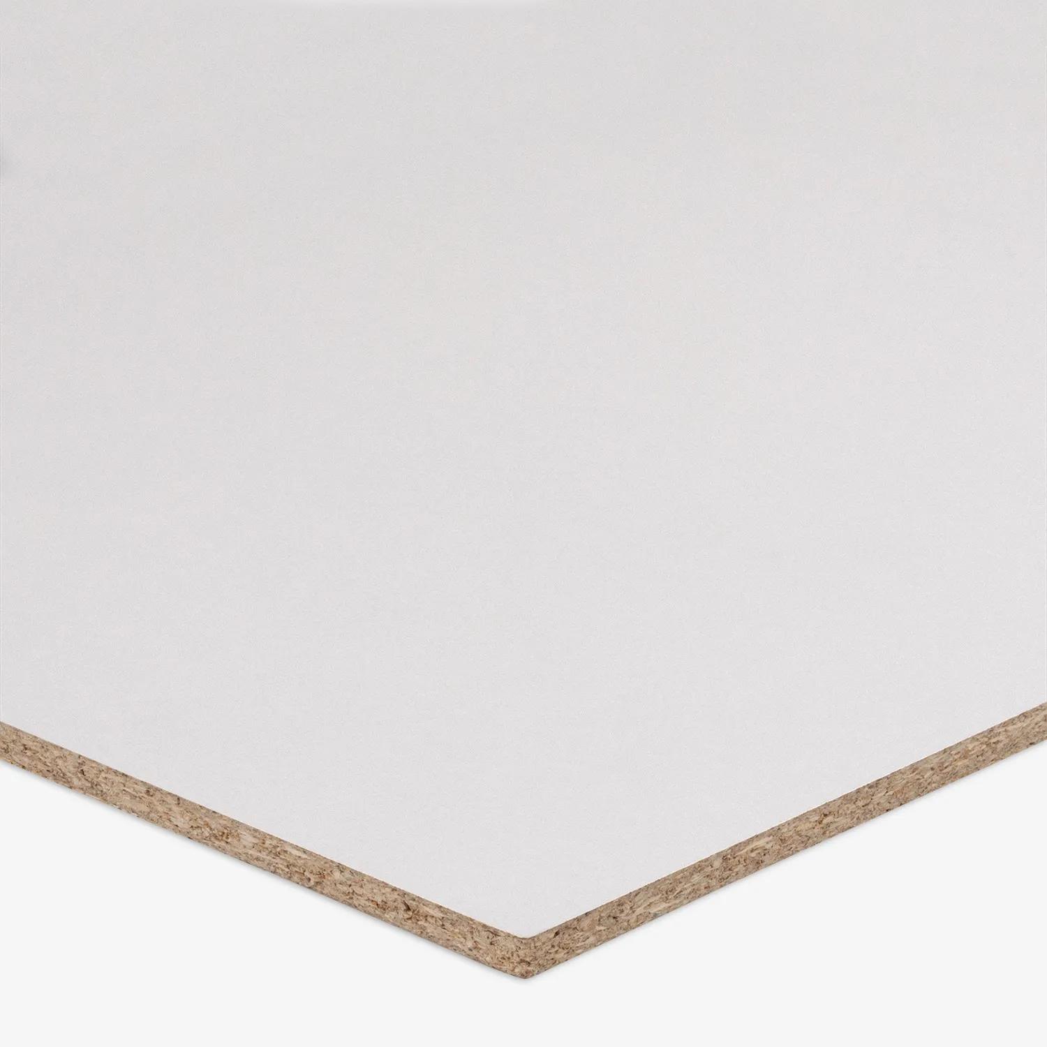 A particleboard panel 9mm White