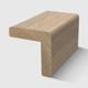 A timber moulding with an L-shaped rebate profile and rounded outer edges in Tasmanian Oak 30 x 30mm