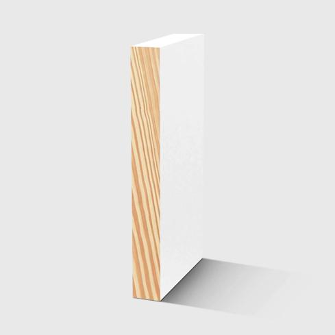 A rectangle timber moulding in Primed FJ Pine 92 x 11mm