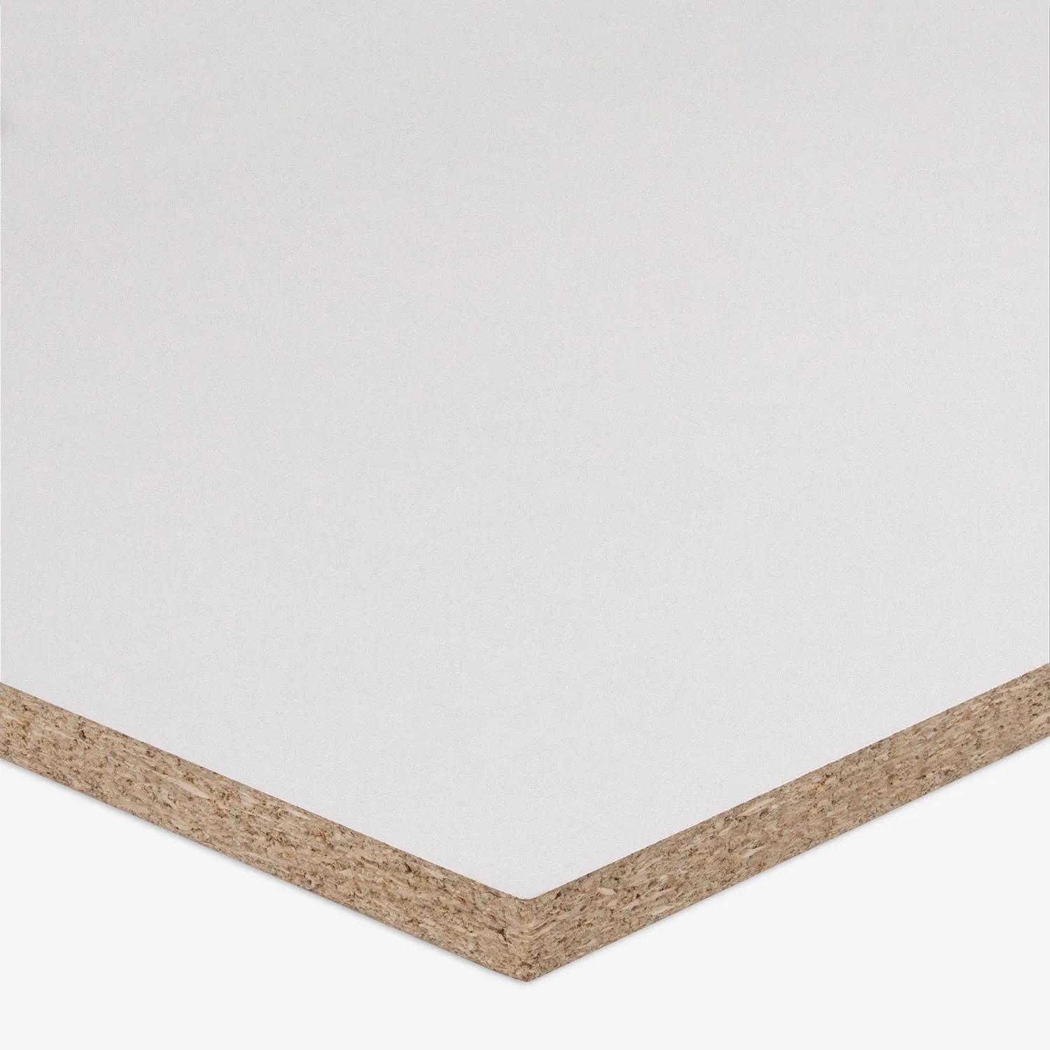 A particleboard panel 18mm White