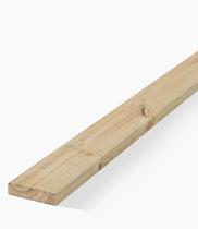 Porta H4 treated pine fence post with bracket, 100 x 25mm