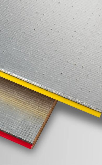 Metal sheets on top of each other