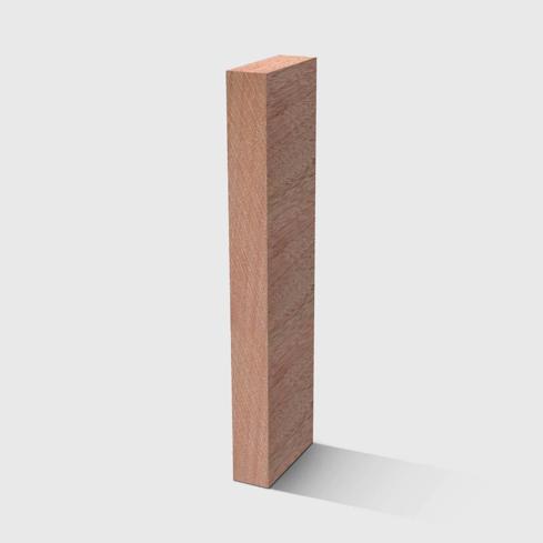 A rectangle timber moulding in Meranti 185 x 18mm