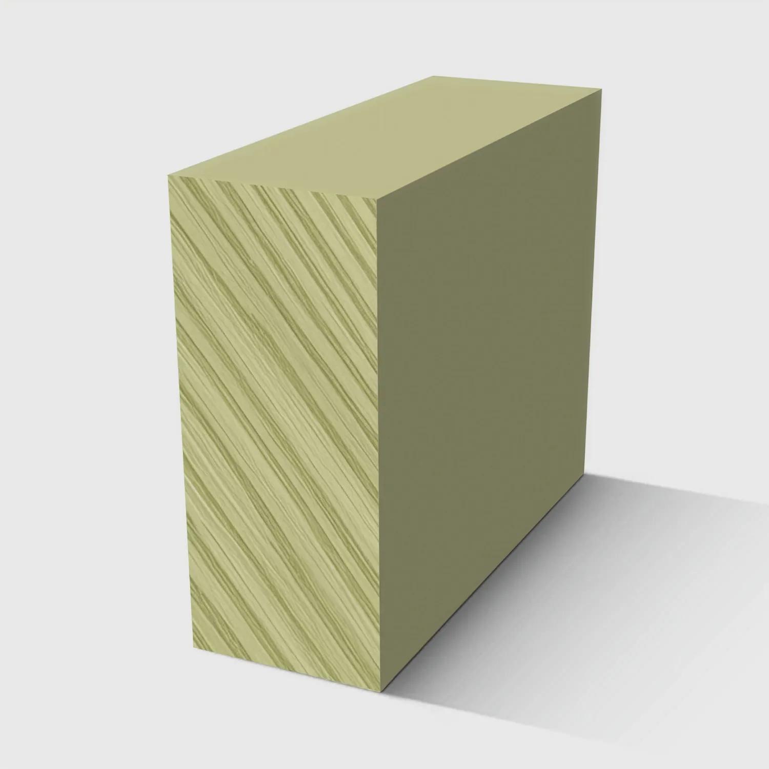 A rectangle timber moulding in primed H3 Primed Pine 42 x 18mm