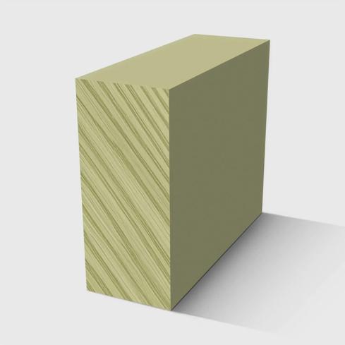 A rectangle timber moulding in primed H3 Primed Pine 42 x 18mm