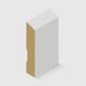 A beveled timber moulding in MDF 92 x 18mm