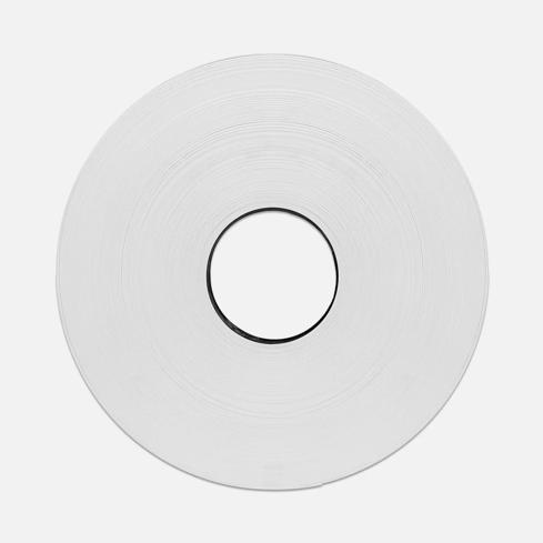 A roll of white melamine edge tape